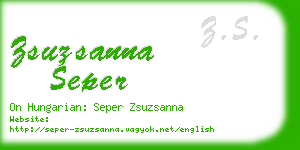 zsuzsanna seper business card